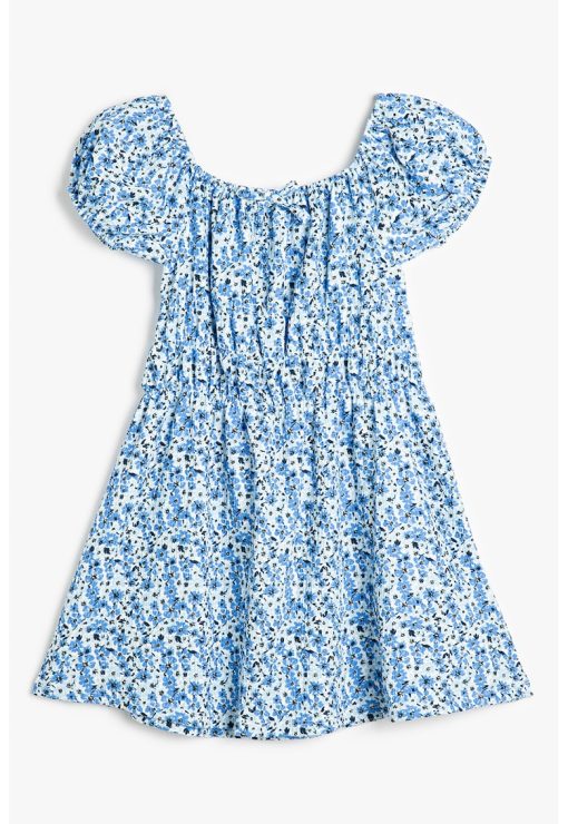 Rochie scurta cu model floral-FETE/IMBRACAMINTE/Rochii-IMBRACAMINTE/Rochii