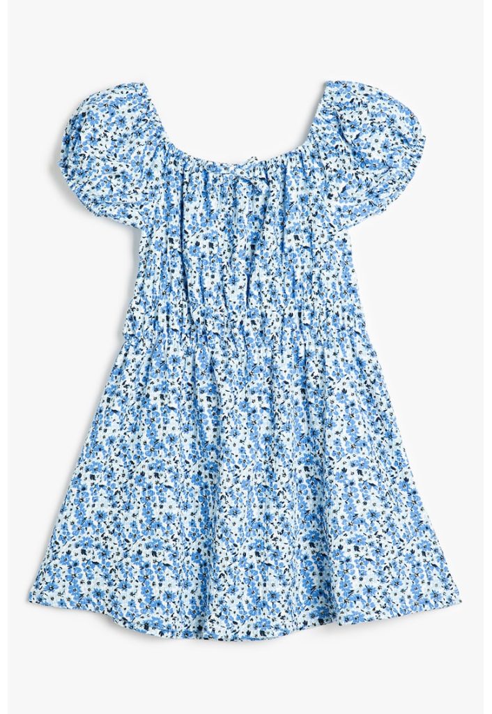 Rochie scurta cu model floral-FETE/IMBRACAMINTE/Rochii-IMBRACAMINTE/Rochii