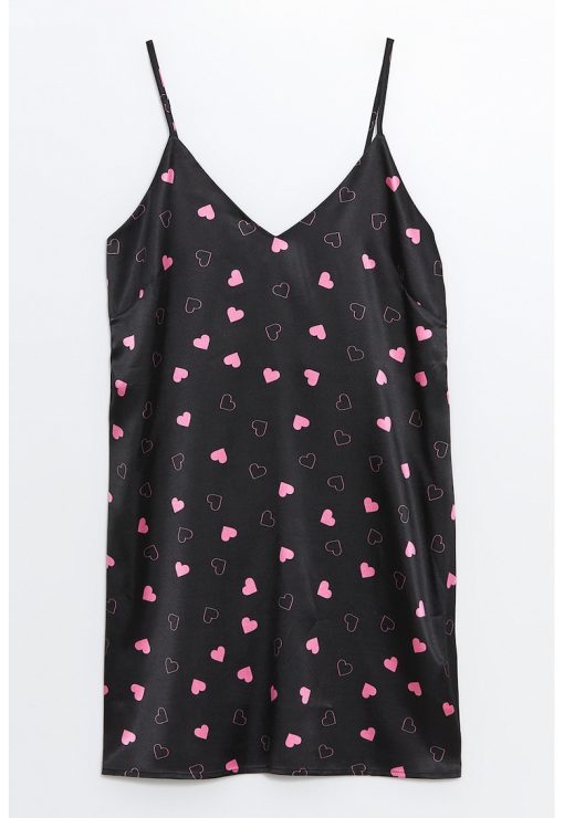 Rochie scurta cu model inimi-FEMEI/IMBRACAMINTE/Rochii-IMBRACAMINTE/Rochii