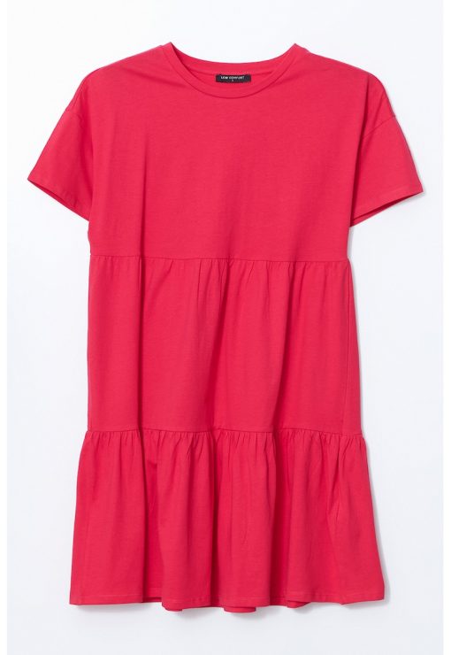 Rochie scurta din bumbac cu model stratificat-FEMEI/IMBRACAMINTE/Rochii-IMBRACAMINTE/Rochii
