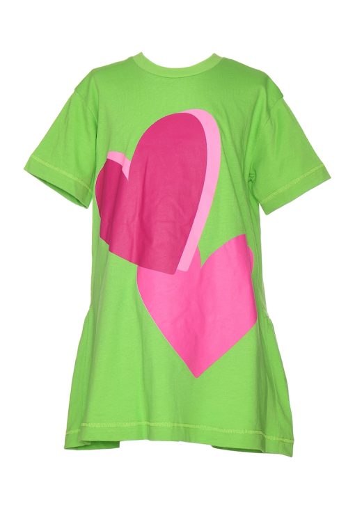 Rochie tricou cu imprimeu cu inimi-FETE/IMBRACAMINTE/Rochii-IMBRACAMINTE/Rochii