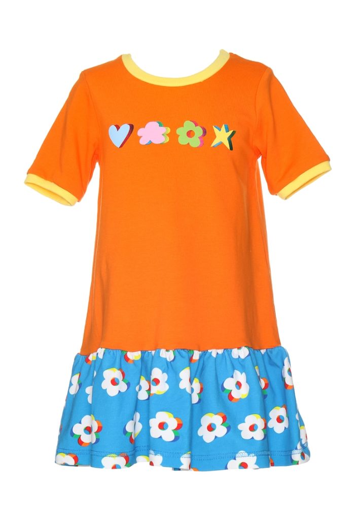 Rochie tricou cu imprimeu grafic-FETE/IMBRACAMINTE/Rochii-IMBRACAMINTE/Rochii