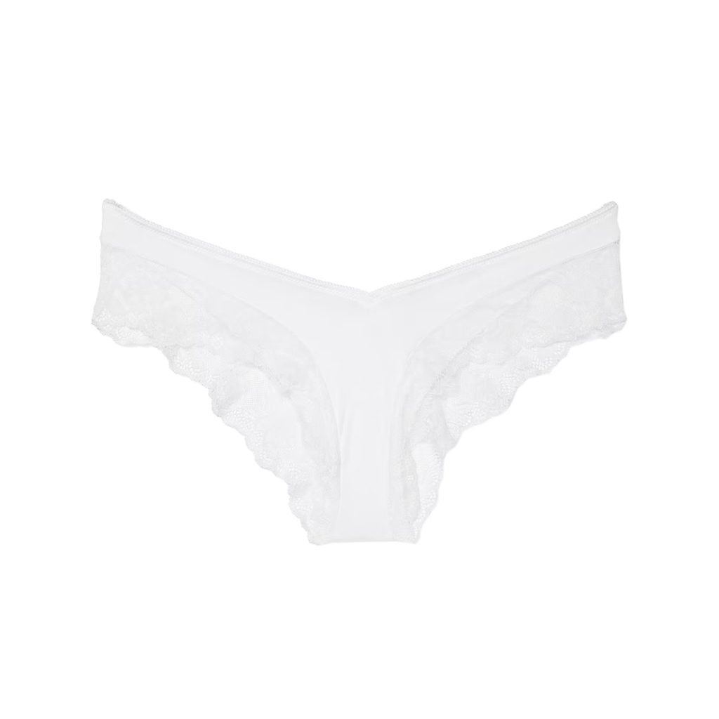 Rose lace-trim high-leg cheeky panty s-Imbracaminte-