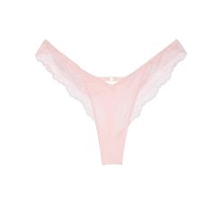 Rose lace-trim high-leg thong panty m-Imbracaminte-