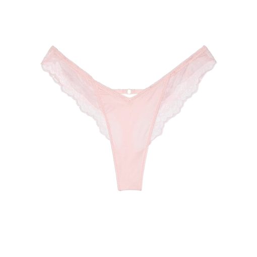 Rose lace-trim high-leg thong panty m-Imbracaminte-