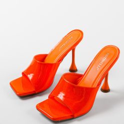 Saboti cu toc Rachel Portocalii 4