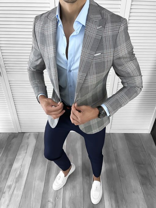 Sacou barbati slim fit 11629 X7-Sacouri barbati
