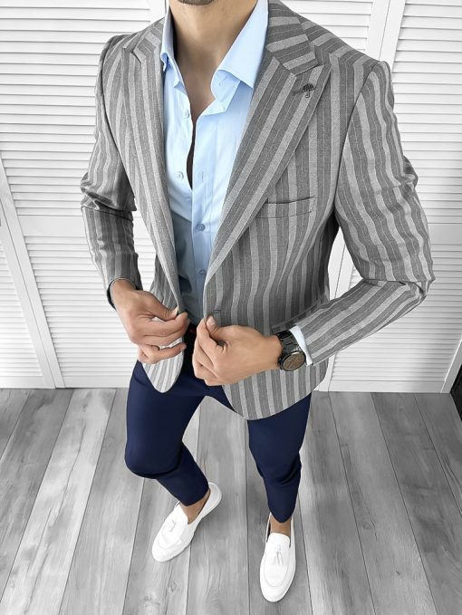 Sacou barbati slim fit 57401 Y7-2.3-Sacouri barbati