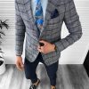 Sacou barbati slim fit cu carouri  3641 D2-1.3-Sacouri barbati