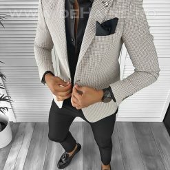 Sacou barbati slim fit cu imprimeu B8275  O3-4.1-Sacouri barbati