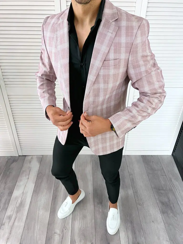 Sacou barbati slim fit in carouri 11983 D3-2.4-Sacouri barbati