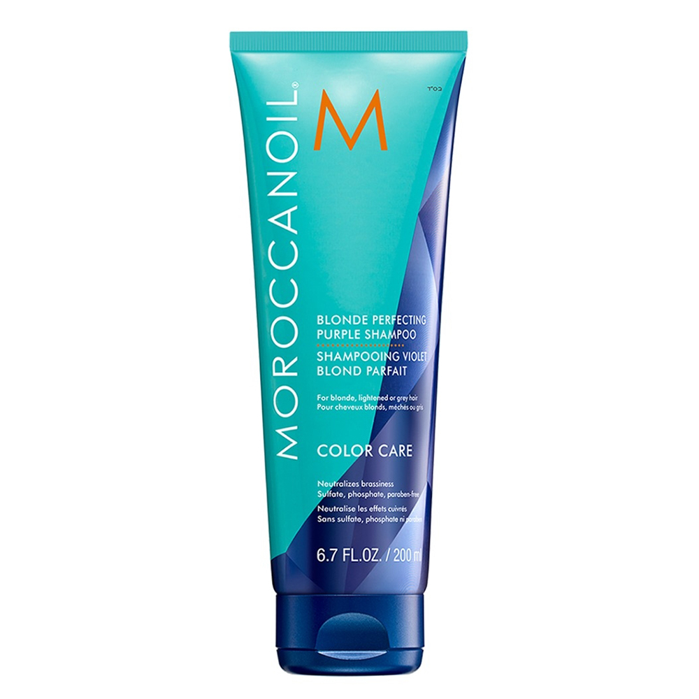 Sampon Moroccanoil Blonde Perfecting Purple pentru par blond-Ingrijire par-Sampon de par