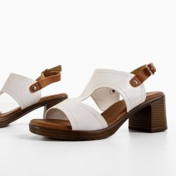 Sandale cu toc Ashton Albe 3