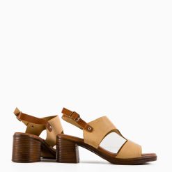 Sandale cu toc Ashton Bej 4