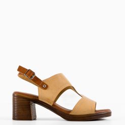 Sandale cu toc Ashton Bej 5