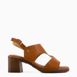 Sandale cu toc Ashton Camel 5