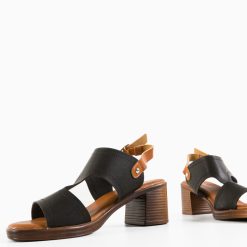 Sandale cu toc Ashton Negre 4