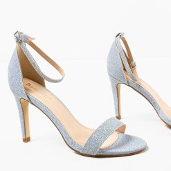 Sandale cu toc Ayrane Argintii 4
