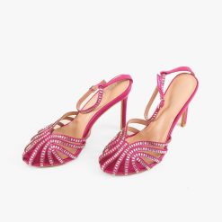 Sandale cu toc Bridg Fuchsia 4