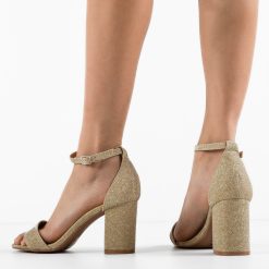 Sandale cu toc Dian Aurii 2
