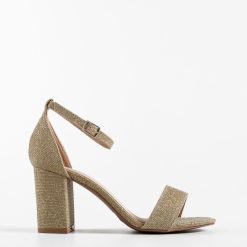 Sandale cu toc Dian Aurii 4