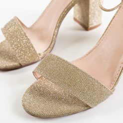 Sandale cu toc Dian Aurii 7