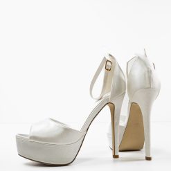 Sandale cu toc Euandro Albe 6