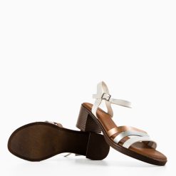 Sandale cu toc Fiore Albe 6