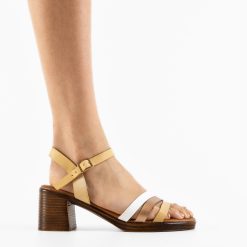 Sandale cu toc Fiore Bej 3