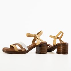 Sandale cu toc Fiore Bej 5