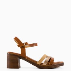 Sandale cu toc Fiore Camel 3