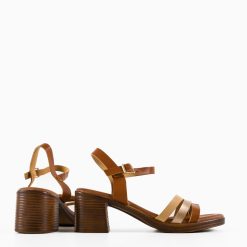Sandale cu toc Fiore Camel 5
