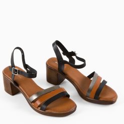 Sandale cu toc Fiore Negre 6