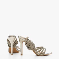 Sandale cu toc Flemi Argintii 4