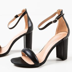 Sandale cu toc Hansen Negre 5