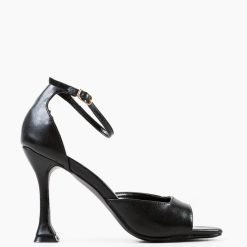 Sandale cu toc Honeyman Negre 4
