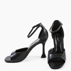 Sandale cu toc Honeyman Negre 5