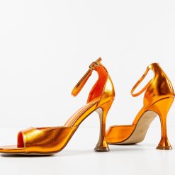 Sandale cu toc Honeyman Portocalii 6