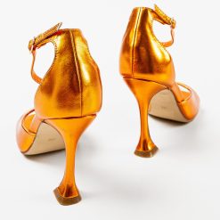 Sandale cu toc Honeyman Portocalii 7