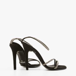 Sandale cu toc Kajus Negre 2