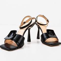 Sandale cu toc Lanb Negre 3