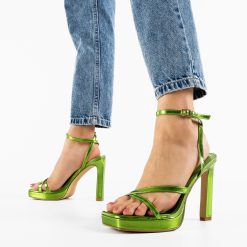 Sandale cu toc Lelesa Verzi 3
