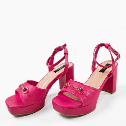 Sandale cu toc Merab Fuchsia 4