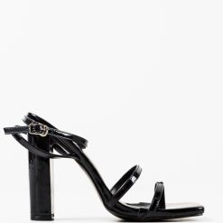 Sandale cu toc Nedia Negre 4