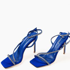 Sandale cu toc Neyman Albastri 4