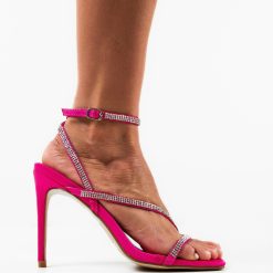 Sandale cu toc Neyman Fuchsia 3