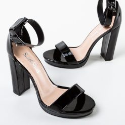 Sandale cu toc Salo Negre 5