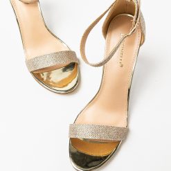 Sandale cu toc Smant Aurii 3
