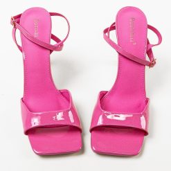 Sandale cu toc Stefany Fuchsia 6