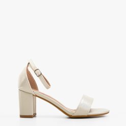 Sandale cu toc Susan Albe 2